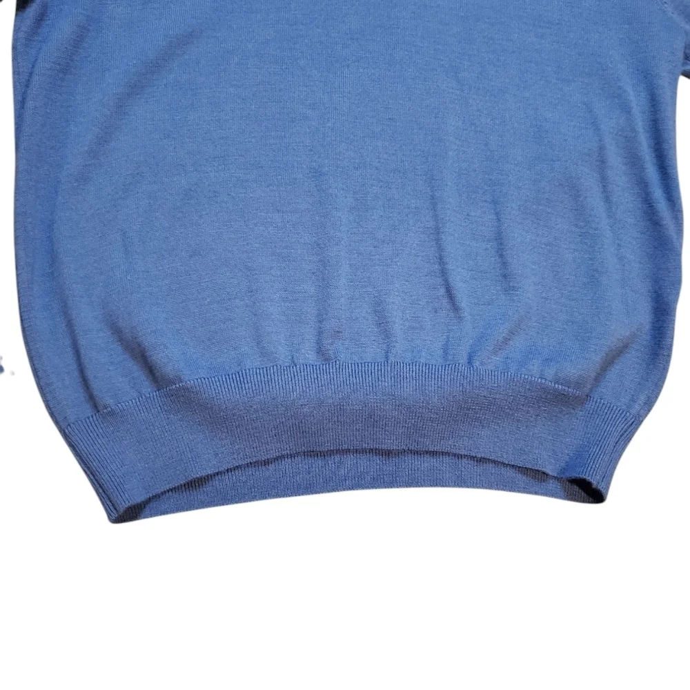 Cutter & Buck Merino Wool Blue 1/4 Zip Sweater Medium